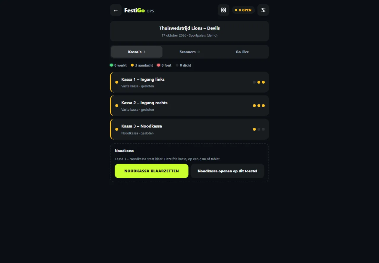 FestiGo Ops: het live-overzicht van kassa's en scanners